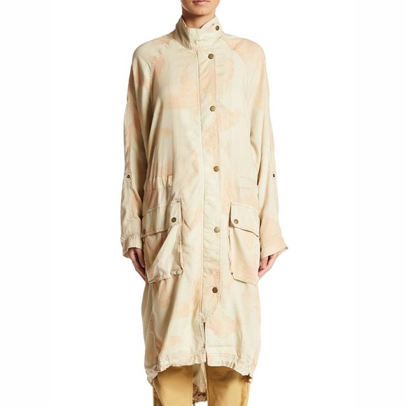 Free People 'Faded Camo' Duster Jacket XS/S to Med - Picture 3 of 11